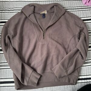 Brown Quarter-Zip Pullover